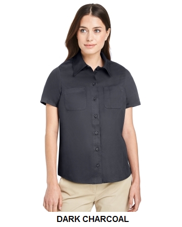 Harriton Ladies' Advantage IL Short-Sleeve Work Shirt.  HARRITON  M585W